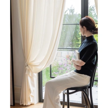 Rèm voan LW9.395 - Cản nắng, chống chói, decor phòng khách & ngủ, giá chỉ 350.000