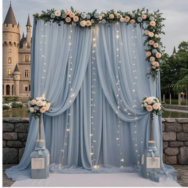 Rèm Voan Thun Kim Tuyến Đủ Size Màu - Trang Trí Tiệc Cưới, Sinh Nhật Dễ Thương, May Sẵn Đường Luồn Giá Ưu Đãi 48k
