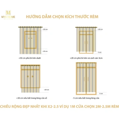 Rèm Voan Trắng Dán Tường MYAHOME Họa Tiết Luồng Ống Vintage Decor Phòng Ngủ 110k 9