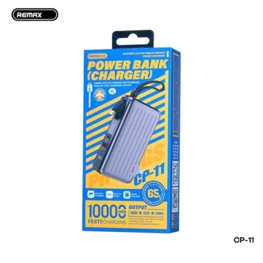 REMAX CP-11 Pin sạc dự phòng 10.000mAh QC3.0+PD 65W 3C Xám Tarnish - Giá 937.000 VND