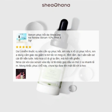 Renew Serum 10% PHA 30gr - Phục hồi da SheaGhana, giảm giá 430k, làm sáng da 7 Renew Serum 10% PHA 30gr - Phục hồi da SheaGhana, giảm giá 430k, làm sáng da 7