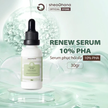 Renew Serum 10% PHA 30gr - Phục hồi da SheaGhana, giảm giá 430k, làm sáng da