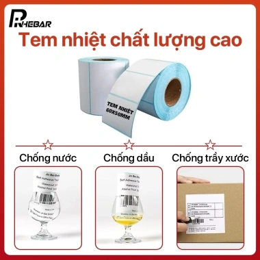 Rhebar Giấy In Tem Mã Vạch 35x22mm – Giấy In Nhiệt, Keo Dán Cực Bám, Giá 19.000₫