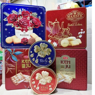 Richy Kenju Bánh Quy Nougat Kem Sữa Hộp Thiếc 372g Tết 2.026 chỉ 77.000đ