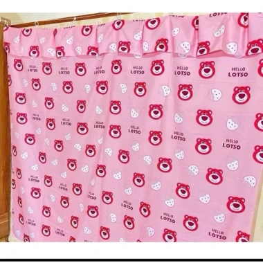 Rido Rèm cửa Che Gác Trọ, Ngăn Phòng Trọ Đa Kích Thước, Móc Treo Vải Cotton Poly - Giá chỉ 18.099 VND