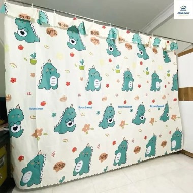 Rido Rèm Cửa Che Gác Trọ, Ngăn Phòng Trọ Móc Treo Vải Cotton Poly - Giá 28.000 9