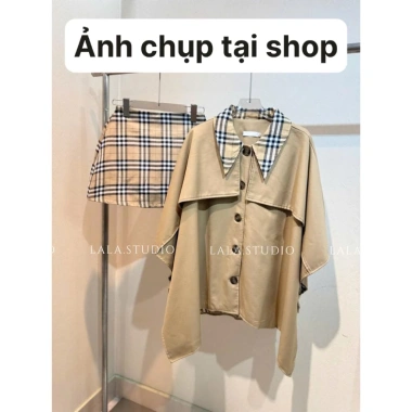 RINGS LALASTUDIO Áo măng tô cánh rơi cổ bẻ lót dạ, chân váy chữ A, quần bảo hộ tiểu thư sang chảnh 487.500 VND RINGS LALASTUDIO Áo măng tô cánh rơi cổ bẻ lót dạ, chân váy chữ A, quần bảo hộ tiểu thư sang chảnh 487.500 VND