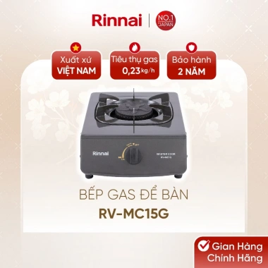 Rinnai RV-MC15G Bếp gas dương mặt men, kiềng men – Dùng bình gas lớn, Giá 532.950₫ 2