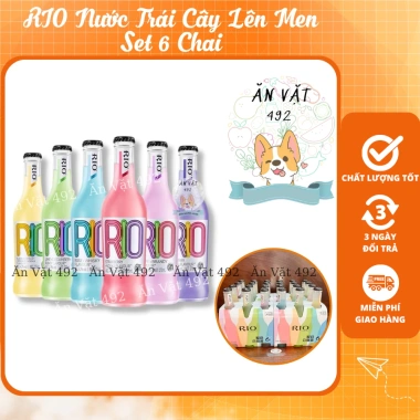 RIO Nước Trái Cây Lên Men Set 6 Chai - Ăn Vặt Thơm Ngon, Giá Giảm 240k