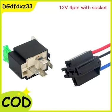 Rơ le ô tô 12V 4‑pin 30A thường mở – Hợp nhất cầu chì 30A, 5 pin, giá 85.140₫