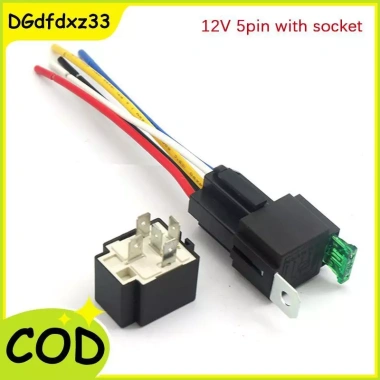 Rơ le ô tô 12V 4‑pin 30A thường mở – Hợp nhất cầu chì 30A, 5 pin, giá 85.140₫