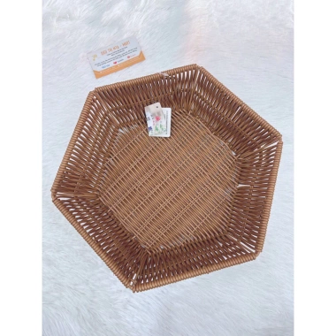 Rổ Mây Lục Giác Nhỏ-Trung-Lớn - Đựng Gia Vị, Thực Phẩm, Tiện Lợi, Mẫu Đẹp, Giá 52.000