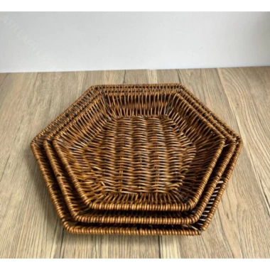 Rổ Mây Lục Giác Nhỏ-Trung-Lớn - Đựng Gia Vị, Thực Phẩm, Tiện Lợi, Mẫu Đẹp, Giá 52.000