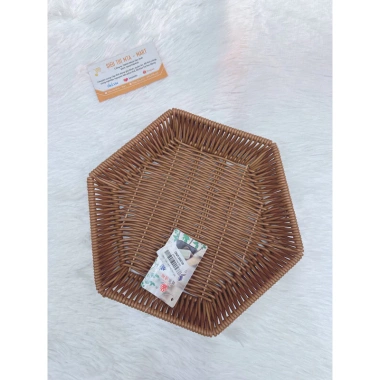 Rổ Mây Lục Giác Nhỏ-Trung-Lớn - Đựng Gia Vị, Thực Phẩm, Tiện Lợi, Mẫu Đẹp, Giá 52.000