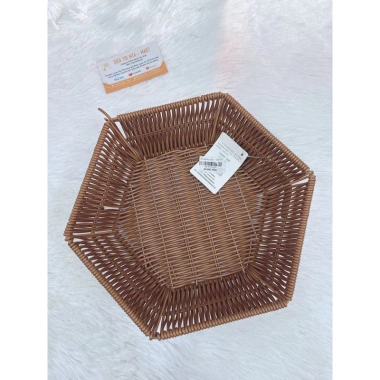 Rổ Mây Lục Giác Nhỏ-Trung-Lớn - Đựng Gia Vị, Thực Phẩm, Tiện Lợi, Mẫu Đẹp, Giá 52.000