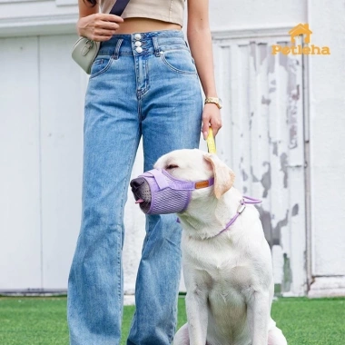 Rọ mõm chó thoáng khí, ngăn cắn, ngăn sủa cho chó 1.5-60kg - Dây Velcro phụ kiện tiện lợi