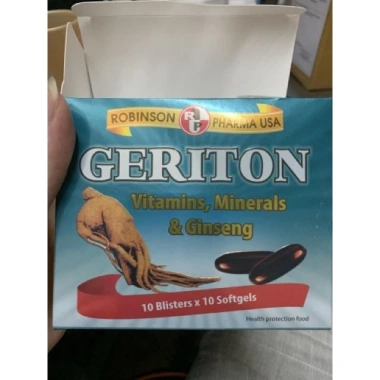 Robinson Geriton Viên Uống Nhân Sâm - Tăng Sức Đề Kháng, Giảm Stress, Bổ Vitamin và Khoáng Chất, Giá Ưu Đãi 449.000₫