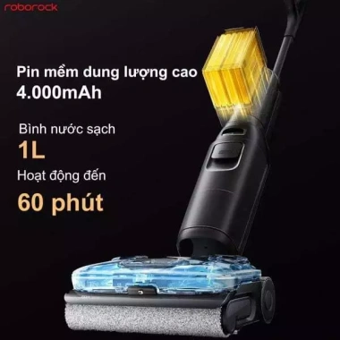 Roborock F25 Pro – Máy hút bụi 25.000Pa, giẻ lau tự giặt 95°C, giá 14.99 triệu
