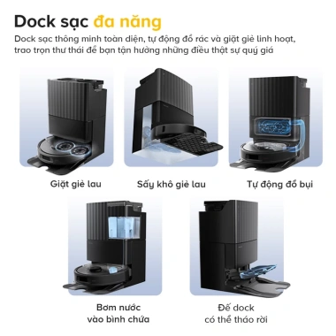 Roborock QR 798 hút bụi lau nhà tự động đổ rác, giặt sấy giẻ, bảo hành 24 tháng, giảm giá 10,990,000₫ 3