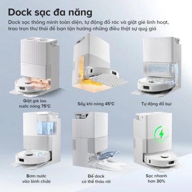 Roborock Qrevo C Pro robot hút bụi lau nhà, giặt 75 độ, sấy 45 độ, bảo hành