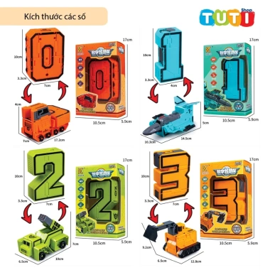Robot biến hình đồ chơi bé số 0-9 cỡ lớn - Lắp ghép sáng tạo, phát triển tư duy - Giá 49.000₫