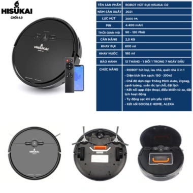 Robot Hút Bụi Cao Cấp Sạc Tự Động, Lau Quét Thông Minh, Bảo Hành 1 Đổi 1, 3.999.000₫