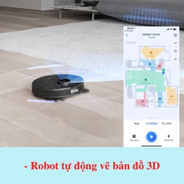 Robot hút bụi Ecovacs DEEBOT T9 AIVI 3.000Pa - Lực hút mạnh, hàng mới 90% - Giá 3.990.000đ