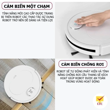 Robot hút bụi ES300 di nhanh êm ái, hút lông chó mèo, pin 90 phút - 790.000₫ 5