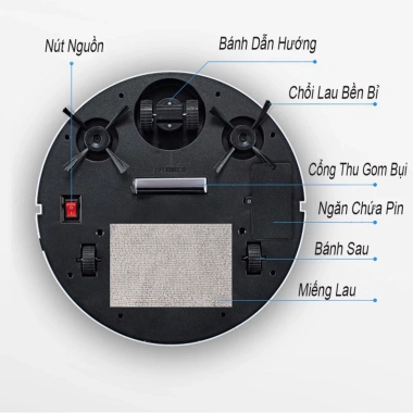 Robot hút bụi ES300 di nhanh êm ái, hút lông chó mèo, pin 90 phút - 790.000₫ 7