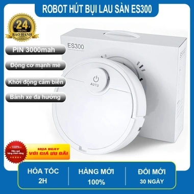 Robot hút bụi ES300 di nhanh êm ái, hút lông chó mèo, pin 90 phút - 790.000₫ 9