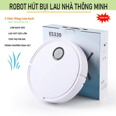 Robot Hút Bụi ES330 Tự Động Phát Hiện Vật Cản, Pin Trâu, Lực Hút Mạnh, Bảo Hành 1 Đổi 1 - 795.000₫