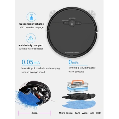 Robot Hút Bụi Lau Nhà D2-001 Pro - Đa chức năng, thông minh, tự động sạc, AP Tiếng Việt, BH 24 tháng, 6,4 triệu