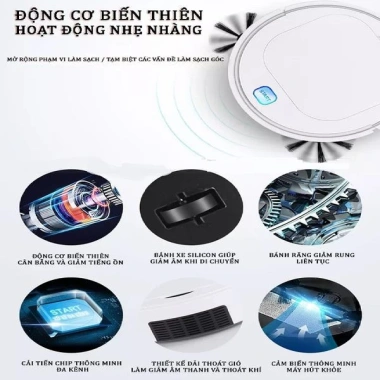 Robot hút bụi lau nhà đa năng IS28A, quét & xông tinh dầu, tiện lợi, giảm 22%