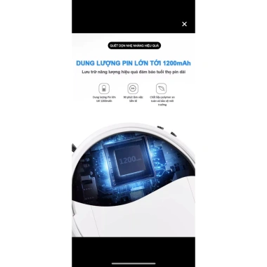 Robot Hút Bụi Lau Nhà ES28 24 Tháng BH, Lực Hút Mạnh, Pin Trâu, Giá 790.000