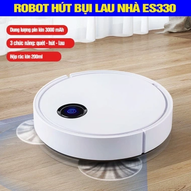 Robot Hút Bụi Lau Nhà ES330 – Hút, Quét, Lau đồng thời, Lực Hút Mạnh, Vận Hành Êm Ái, BH 12 Tháng, Giá 795.000₫
