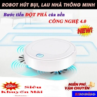 Robot Hút Bụi Lau Nhà K280 – Lực Hút Mạnh, Quét Hút Lau Đồng Thời, Cảm Biến Thông Minh, BH 12 Tháng, Giá 799.000