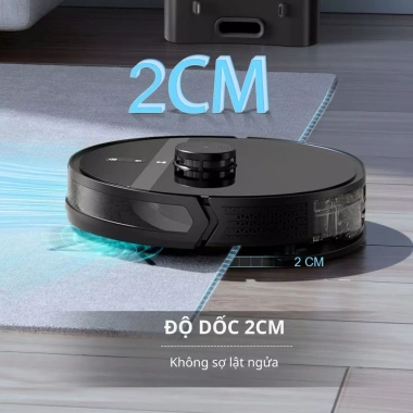 Robot Hút Bụi Lau Nhà KAW 3.200Pa Lực Hút Mạnh, Đổ Rác Tự Động, Cảm Biến Thông Minh, Bảo Hành 12 Tháng