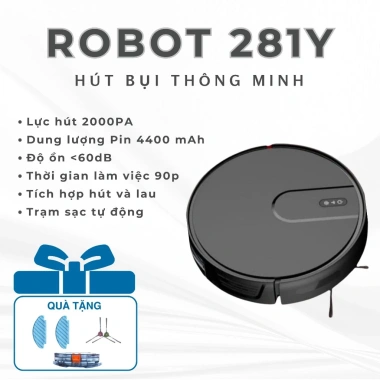 Robot Hút Bụi Lau Nhà KAW 3.200Pa Lực Hút Mạnh, Đổ Rác Tự Động, Cảm Biến Thông Minh, Bảo Hành 12 Tháng