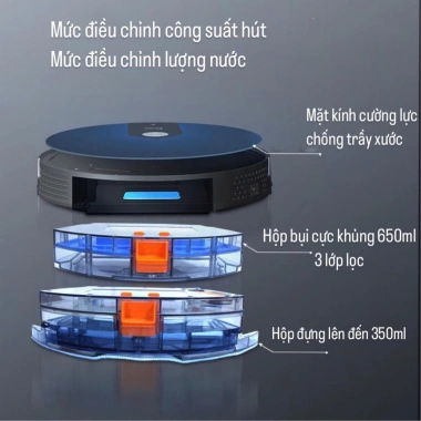 Robot hút bụi lau nhà KAW 3.200Pa pin 2.600mAh làm sạch 200m2 bảo hành toàn quốc 3,029,000₫ 7