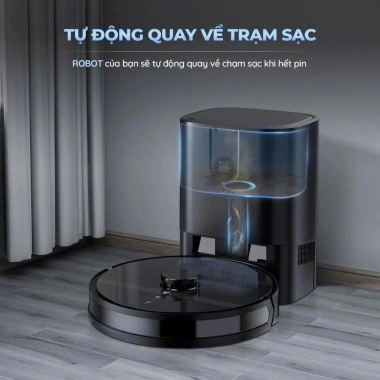 Robot Hút Bụi Lau Nhà KAW - Lực Hút Lớn, Tự Đổ Rác, Điều Khiển APP, Bảo Hành Chính Hãng
