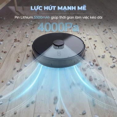 Robot Hút Bụi Lau Nhà KAW - Lực Hút Lớn, Tự Đổ Rác, Điều Khiển APP, Bảo Hành Chính Hãng