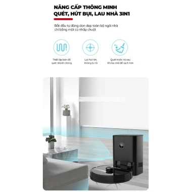 Robot Hút Bụi & Lau Nhà KAW Thông Minh - Lực Hút Mạnh, Cảm Biến AI, Điều Khiển Từ Xa, Giá Khuyến Mãi 8,474,000 VNĐ