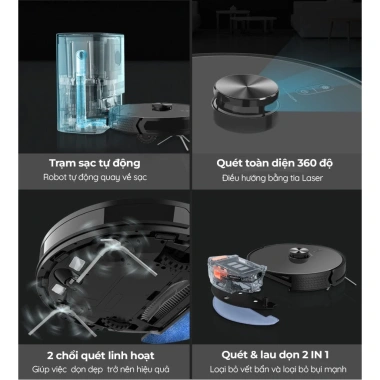 Robot Hút Bụi & Lau Nhà KAW Thông Minh - Lực Hút Mạnh, Cảm Biến AI, Điều Khiển Từ Xa, Giá Khuyến Mãi 8,474,000 VNĐ 7 Robot Hút Bụi & Lau Nhà KAW Thông Minh - Lực Hút Mạnh, Cảm Biến AI, Điều Khiển Từ Xa, Giá Khuyến Mãi 8,474,000 VNĐ 7