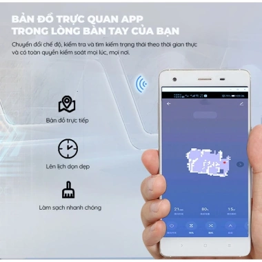 Robot Hút Bụi & Lau Nhà KAW Thông Minh - Lực Hút Mạnh, Cảm Biến AI, Điều Khiển Từ Xa, Giá Khuyến Mãi 8,474,000 VNĐ