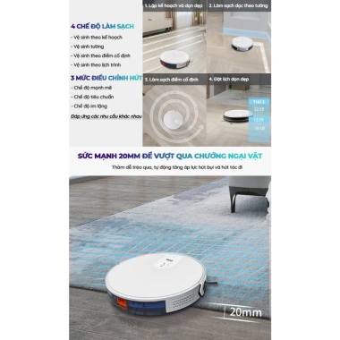 Robot hút bụi lau nhà KAW V1 2.000PA 2 trong 1 Bảo hành 36 tháng 3.029.000₫