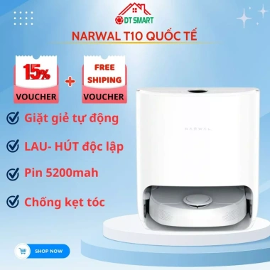 Robot hút bụi lau nhà NARWAL T10 – Tiêu chuẩn Mỹ, tự động giặt giẻ, siêu sạch, giảm 57%