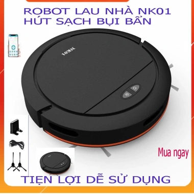 Robot hút bụi lau nhà NK01 - Lực hút mạnh, điều khiển bằng điện thoại, bảo hành 12 tháng, giá chỉ 2.665.000₫ 2