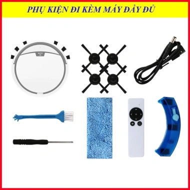Robot hút bụi lau nhà RS300 remote điều khiển, hút mạnh, cảm biến thông minh, lau ướt, giá ưu đãi 1.396.500 VND 8