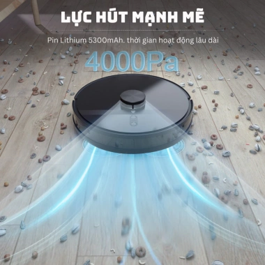 Robot Hút Bụi Lau Nhà SWI 4.000PA Pin 5.300mAh Tự Đổ Rác Ghi Nhớ Bản Đồ Tự Sạc - 3.029.000 VND