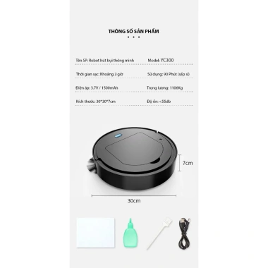 Robot hút bụi lau nhà thông minh, phun sương UV diệt khuẩn - Giá 302.000, bảo hành 1 đổi 1
